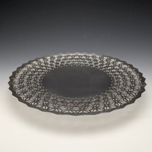 Early 20th Century British Antique Silver Plate Dish Diameter 27cm Mappin&Webb